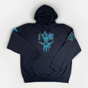 Grunt Style Men’s XL Circuit Skull Patriotic Relaxed Fit Sweatshirt Hoodie